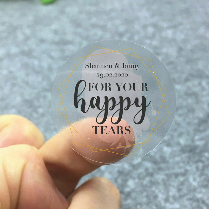 Custom Envelope seals clear stickers, Personalised transparent stickers, Wedding favor labels, Invitation stickers